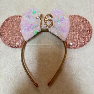 Sequin Minnie Mouse Ears Headband - Sweet 16